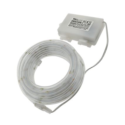 LED lauko girlianda 100xLED/3xAA, 5,45 m, IP44, daugiaspalvė