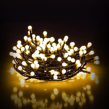 LED lauko girlianda 100xLED/8 funkcijų 15m IP44 šiltai balta