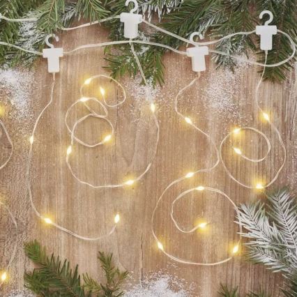 LED Lauko  girlianda 100xLED/8 funkcijų 7,9x0,7m IP44 šiltai balta