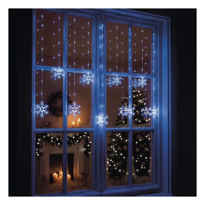 LED lauko girlianda 131xLED/1,6m IP44 šaltai balta