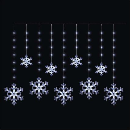 LED lauko girlianda 131xLED/1,6m IP44 šaltai balta