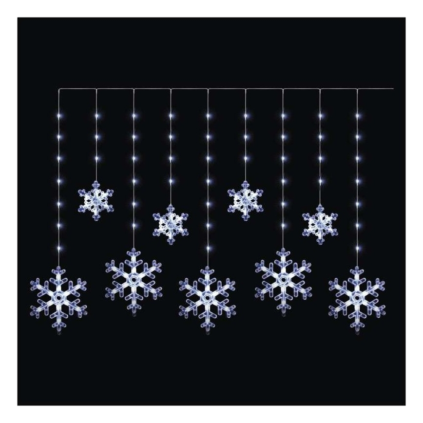 LED lauko girlianda 131xLED/1,6m IP44 šaltai balta