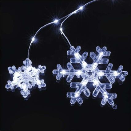 LED lauko girlianda 131xLED/1,6m IP44 šaltai balta