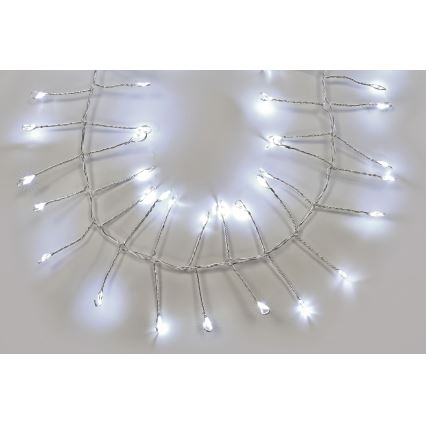 LED lauko girlianda 1440xLED/8 funkcijų 14,4m IP44 šaltai balta