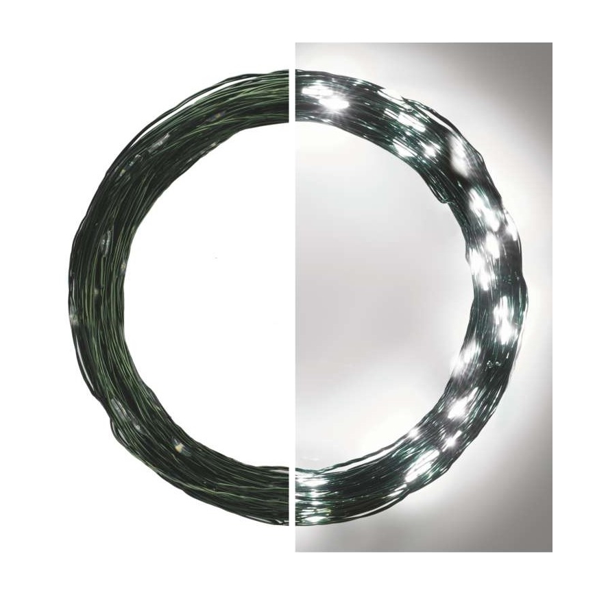 LED lauko girlianda 150xLED/20m IP44 šaltai balta