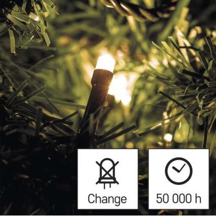 LED lauko girlianda 180xLED/23m IP44 šiltai balta