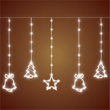 LED lauko girlianda 186xLED 7m IP44 šaltai balta