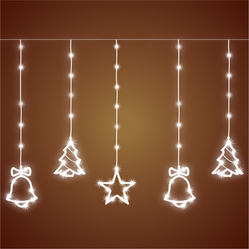 LED lauko girlianda 186xLED 7m IP44 šaltai balta