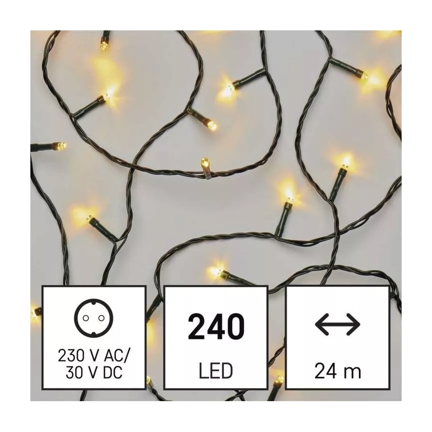 LED lauko girlianda 240xLED/8 režimai 29 m IP44 šiltai balta