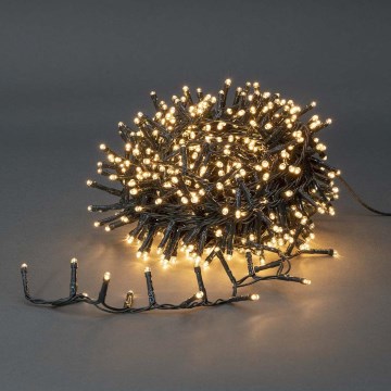 LED lauko girlianda, 400 LED, 7 apšvietimo režimai, 11 m, IP44, šilta balta