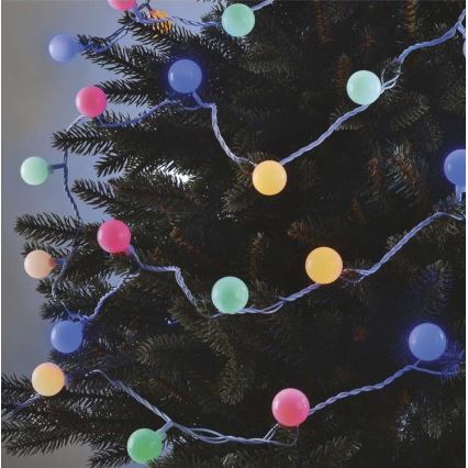 LED lauko girlianda 40xLED/9m IP44 daugiaspalvė