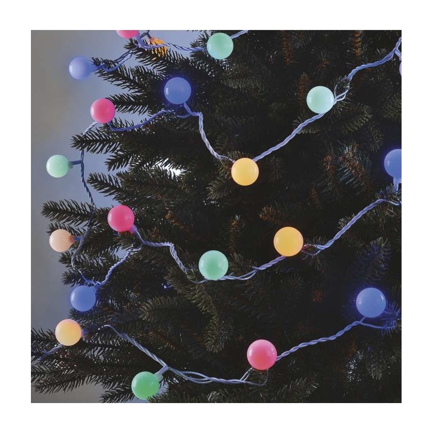 LED lauko girlianda 40xLED/9m IP44 daugiaspalvė