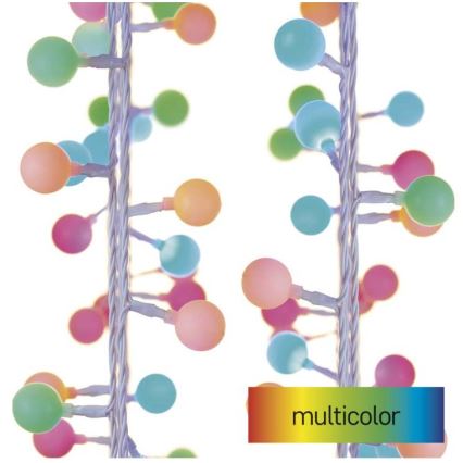 LED lauko girlianda 40xLED/9m IP44 daugiaspalvė