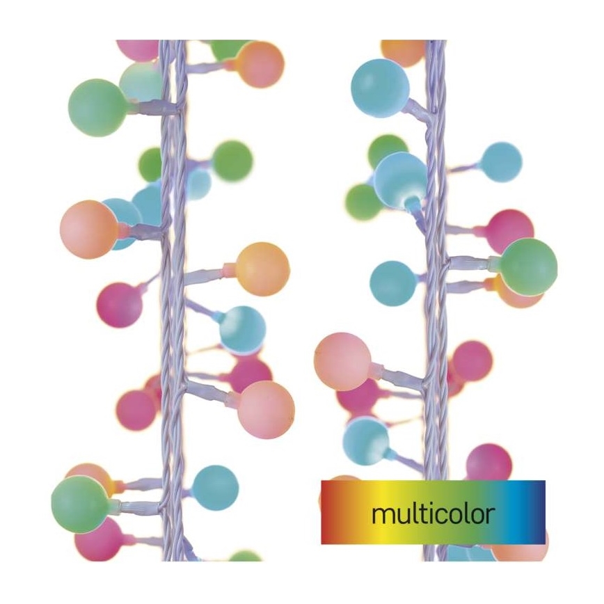 LED lauko girlianda 40xLED/9m IP44 daugiaspalvė