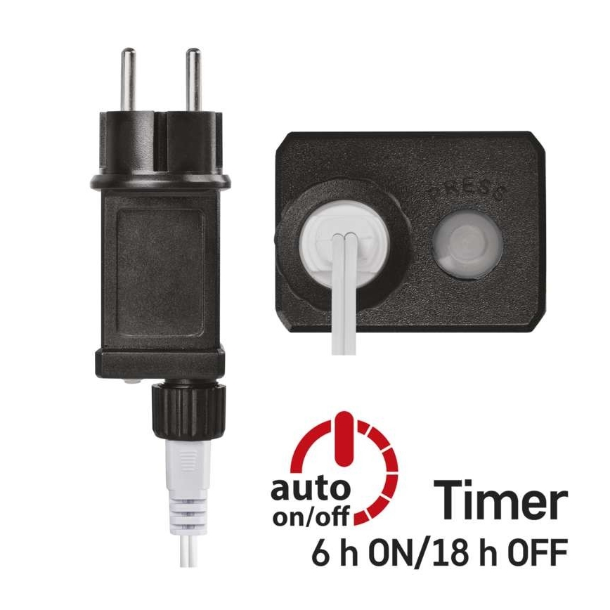 LED lauko girlianda 40xLED/9m IP44 daugiaspalvė