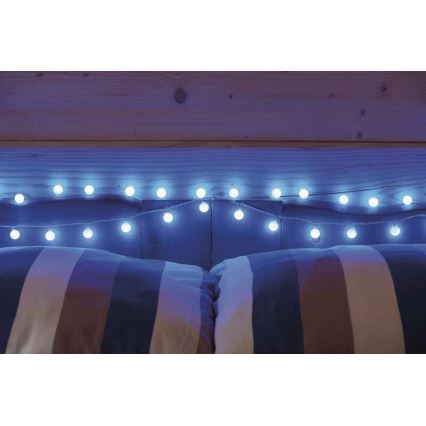 LED lauko girlianda 40xLED/9m IP44 mėlyna