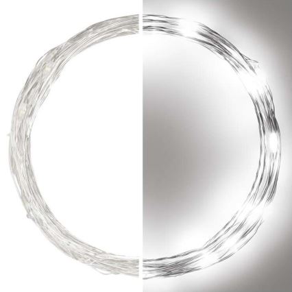 LED lauko girlianda 40xLED/9m IP44 šaltai balta