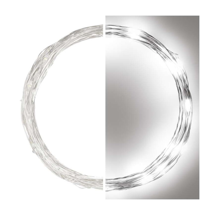 LED lauko girlianda 40xLED/9m IP44 šaltai balta