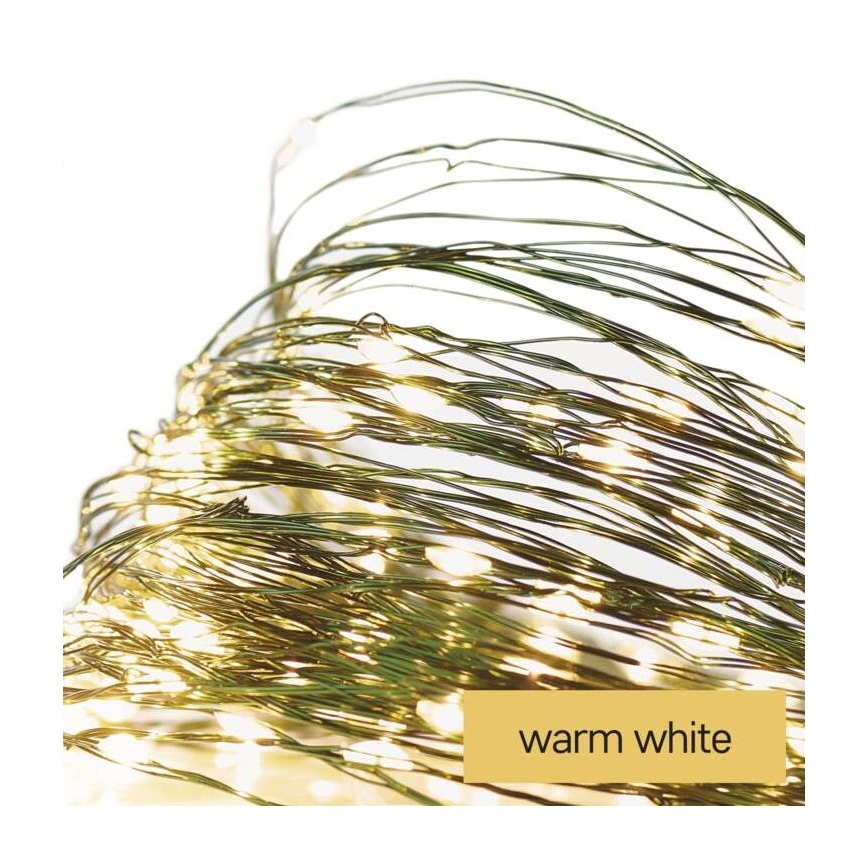 LED lauko girlianda 40xLED/9m IP44 šiltai balta