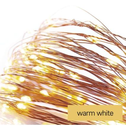 LED lauko girlianda 40xLED/9m IP44 šiltai balta