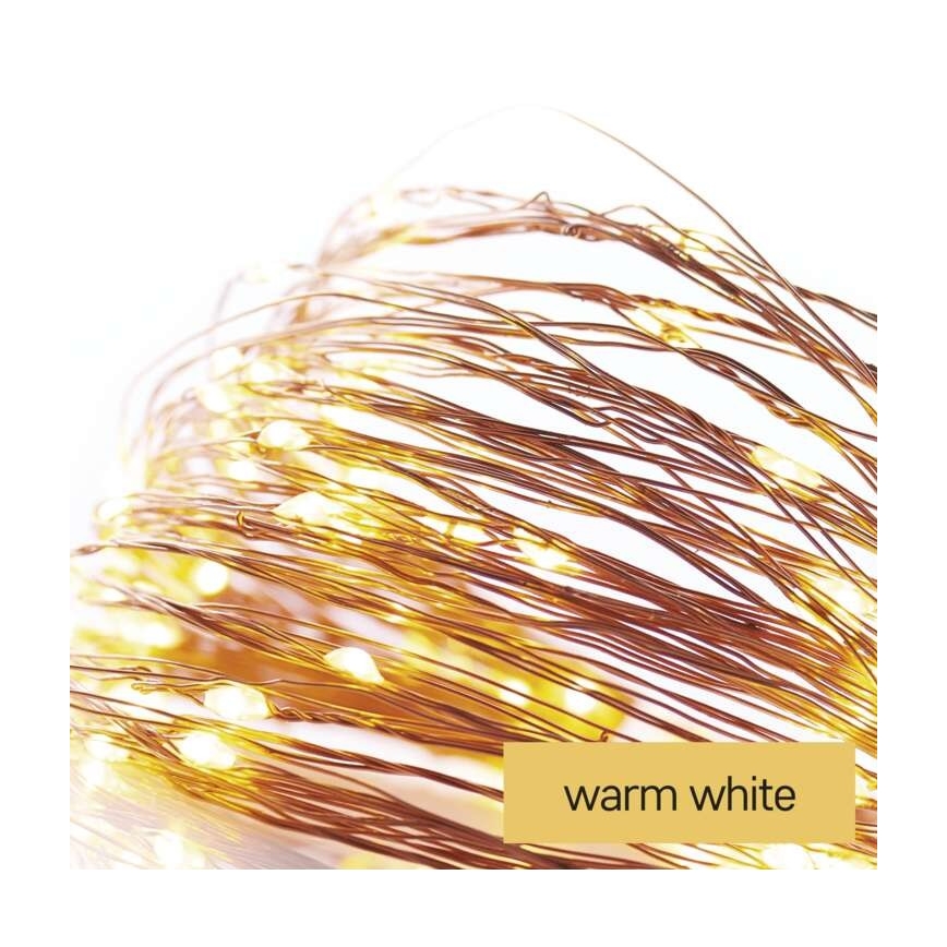 LED lauko girlianda 40xLED/9m IP44 šiltai balta