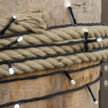 LED Lauko girlianda 50xLED/5m IP44 šaltai balta