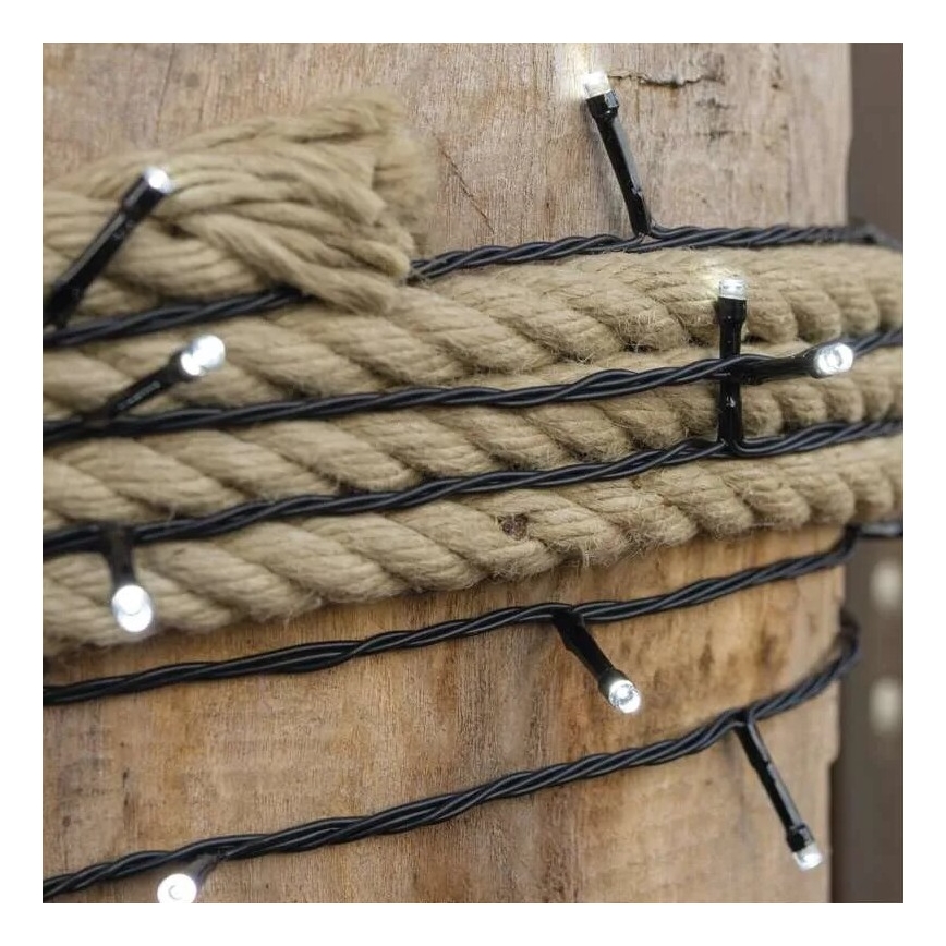 LED Lauko girlianda 50xLED/5m IP44 šaltai balta