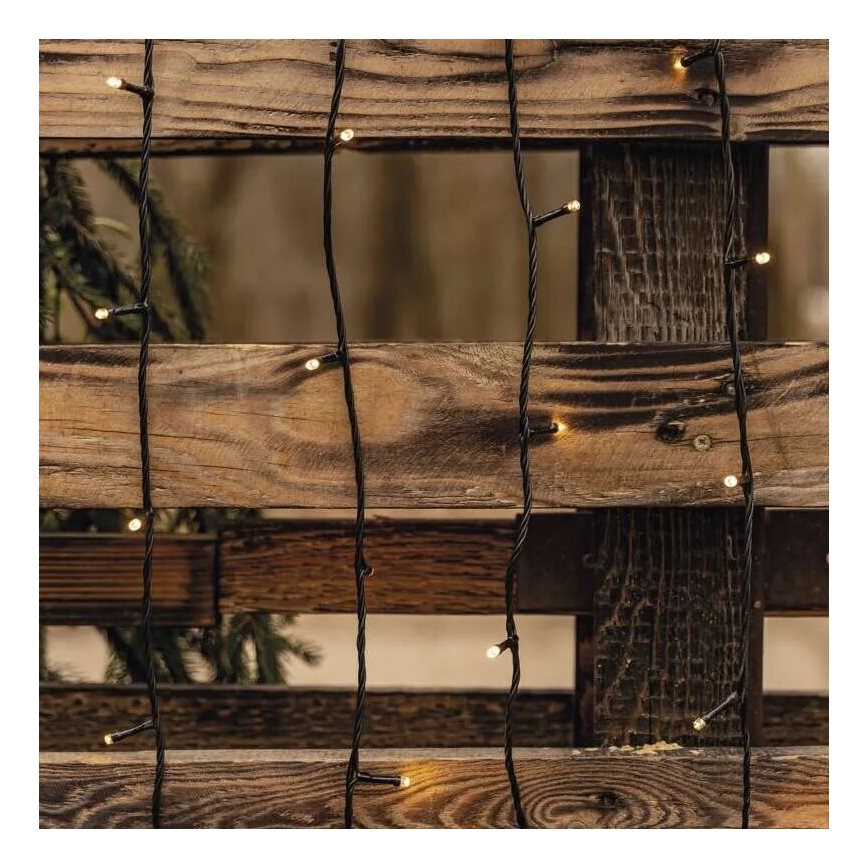 LED lauko girlianda 50xLED/5m IP44 šiltai balta