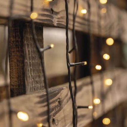 LED lauko girlianda 50xLED/5m IP44 šiltai balta