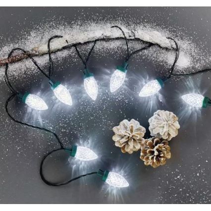 LED lauko girlianda 50×LED/8 funkcijų 14,8 m IP44 šaltai balta