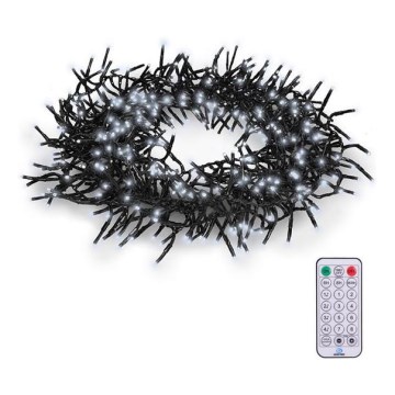 LED lauko girlianda, 576 LED / 8 režimai, 8 m, IP44, šaltai balta, su nuotoliniu pultu