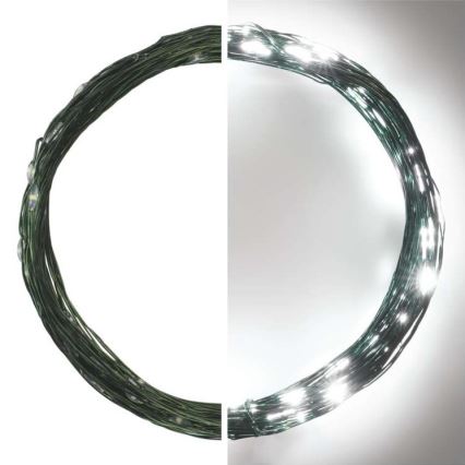 LED lauko girlianda, 75 LED, 12,5 m, IP44, šaltai balta