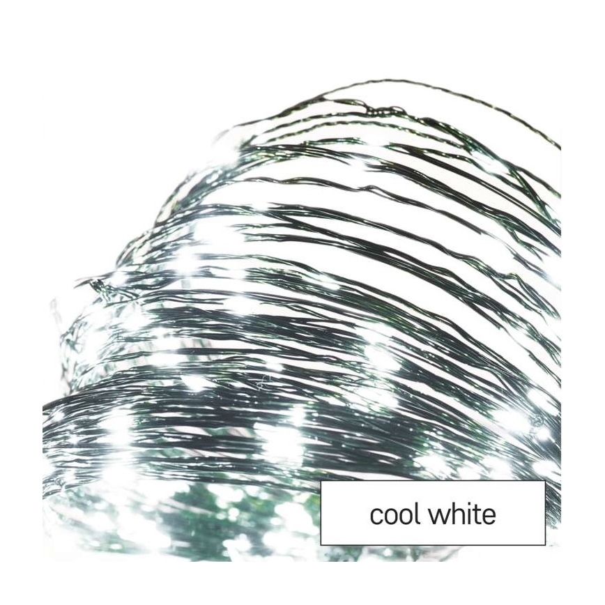 LED lauko girlianda, 75 LED, 12,5 m, IP44, šaltai balta