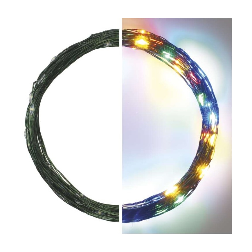 LED lauko girlianda 75xLED/12,5m IP44 daugiaspalvė