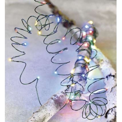 LED lauko girlianda 75xLED/12,5m IP44 daugiaspalvė