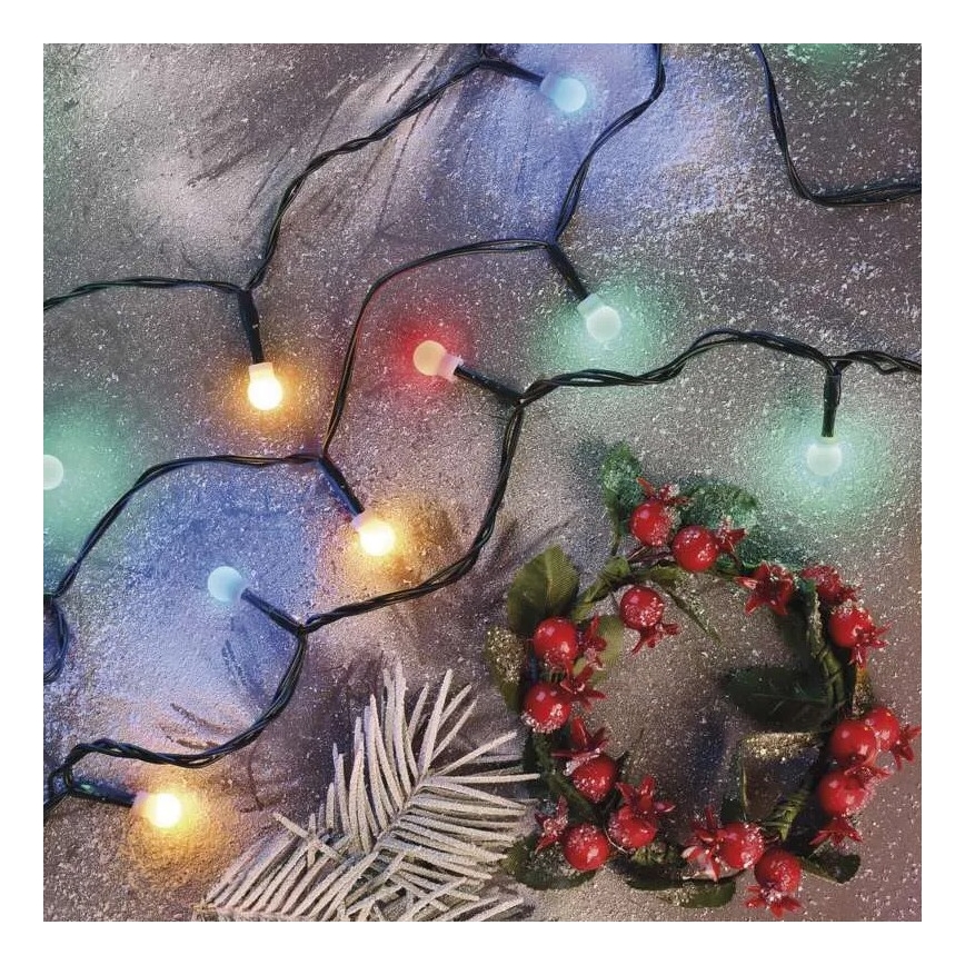 LED lauko girlianda 80 LED / 8 režimai, 13 m, daugiaspalvė, IP44