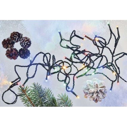 LED lauko girlianda 80xLED/13m IP44 daugiaspalvė