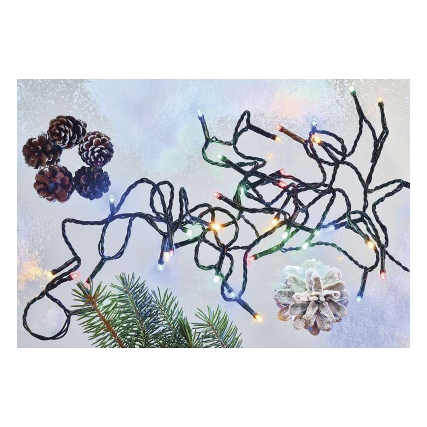 LED lauko girlianda 80xLED/13m IP44 daugiaspalvė