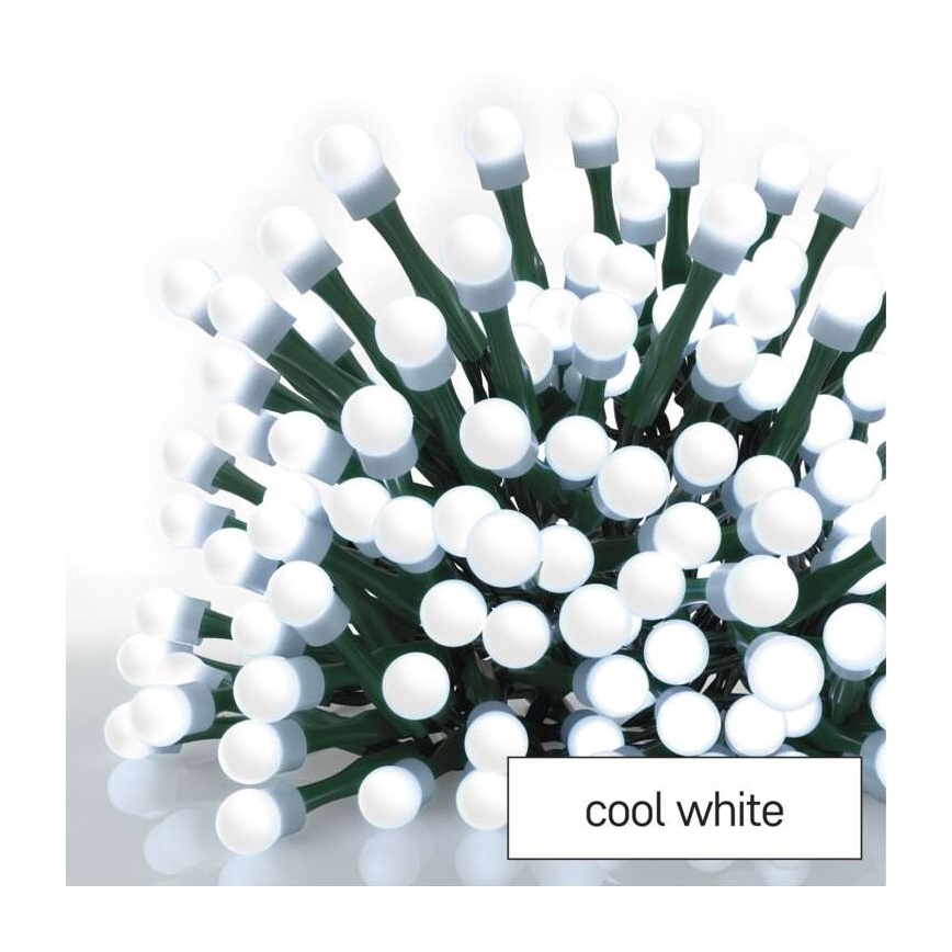LED lauko girlianda 80xLED/13m IP44 šaltai balta