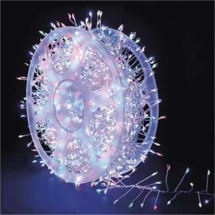 LED lauko girlianda 960 LED / 8 funkcijų, 9,6 m, IP44, daugiaspalvė