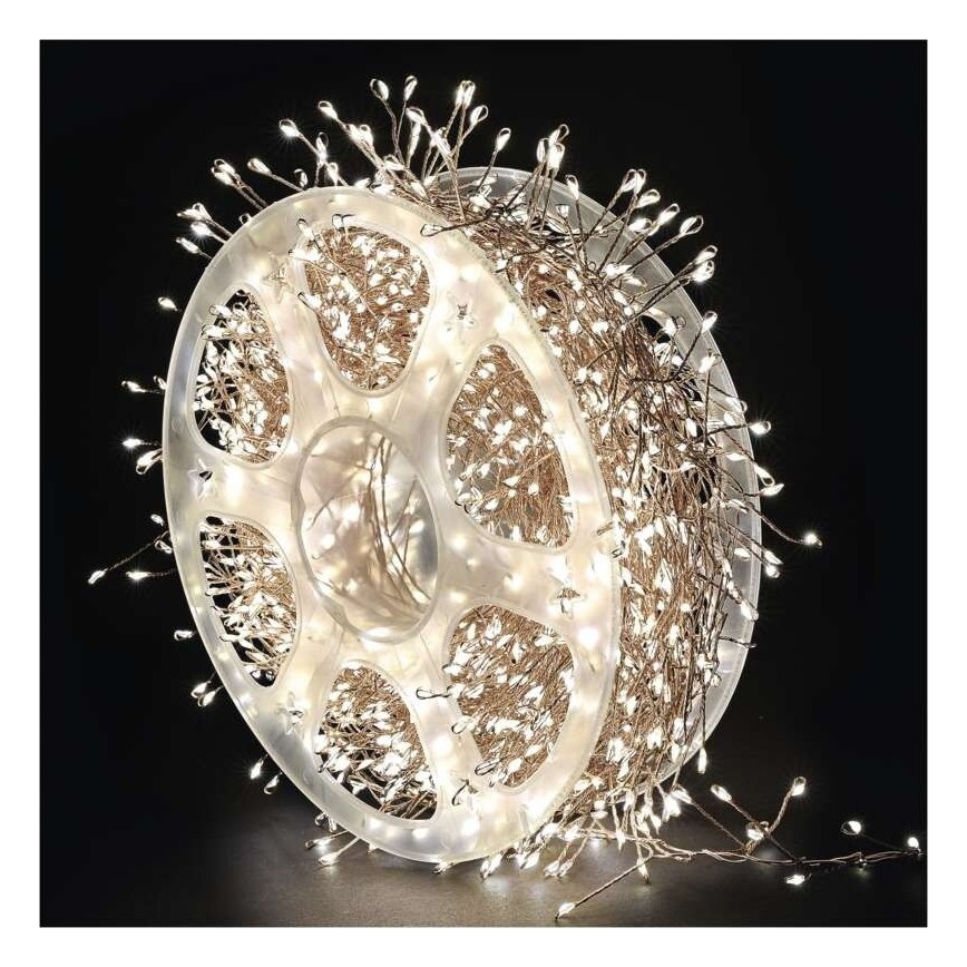 LED lauko girlianda 960xLED/8 funkcijų 9,6m IP44 šiltai balta