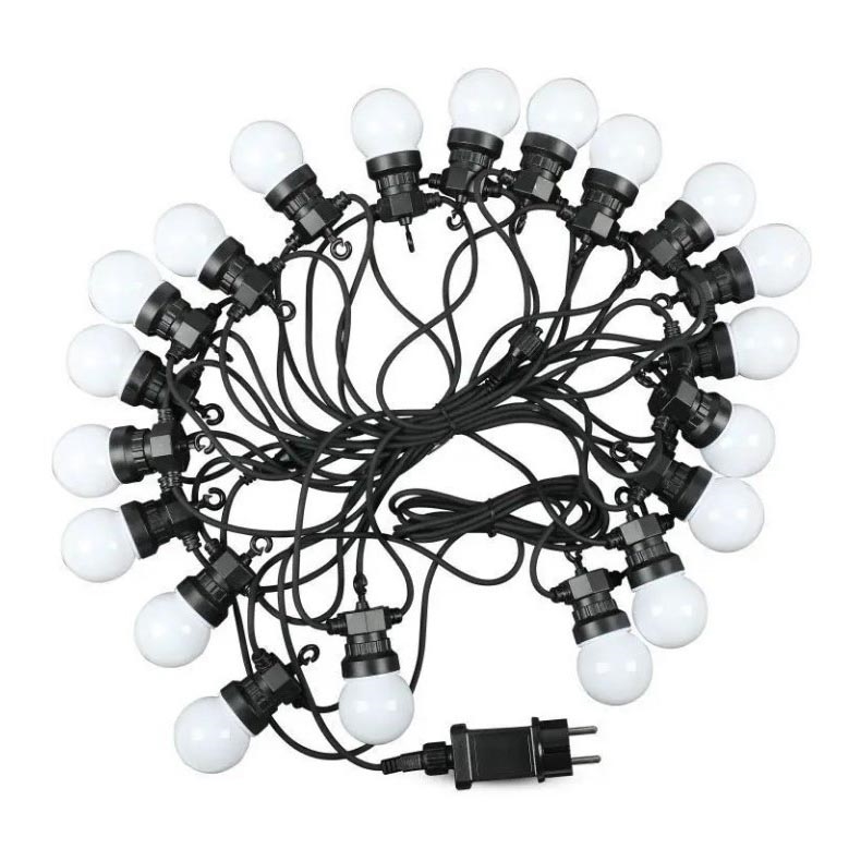 LED Lauko grandinė STRING 10m 20xLED/0,5W/24/230V 3000K IP44