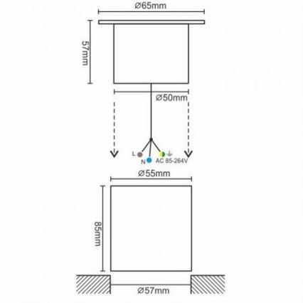 LED Lauko įvažiavimo šviestuvas LED/4W/85-264V IP67 2800K