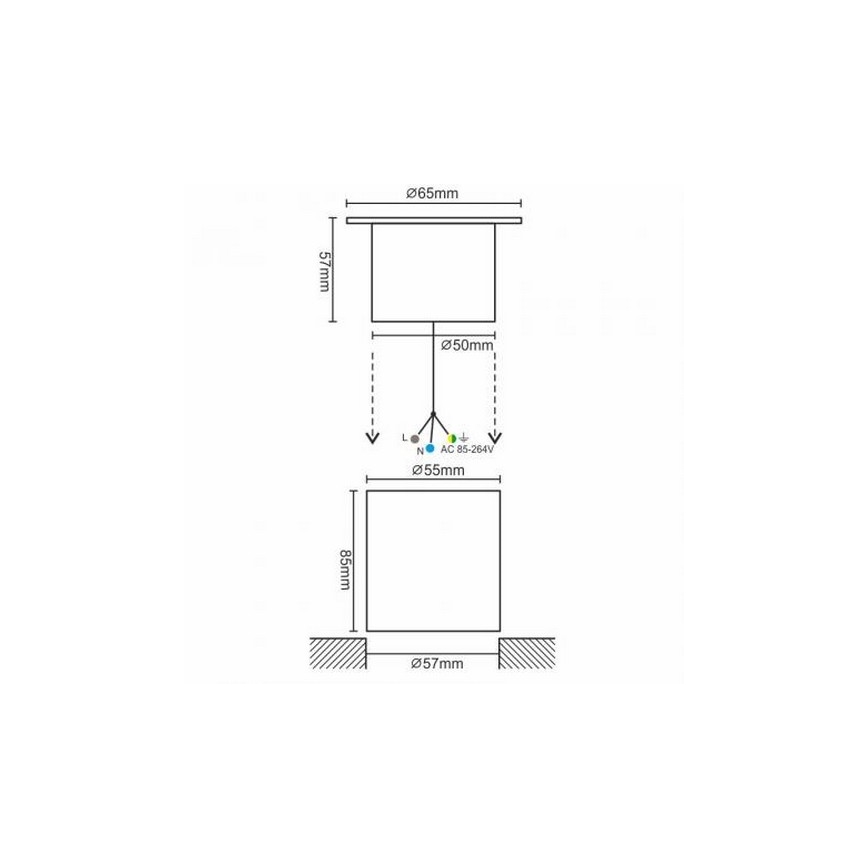 LED Lauko įvažiavimo šviestuvas LED/4W/85-264V IP67 2800K