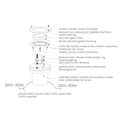 LED Lauko įvažiavimo šviestuvas ROAD LED/0,5W/230V IP67 3000K