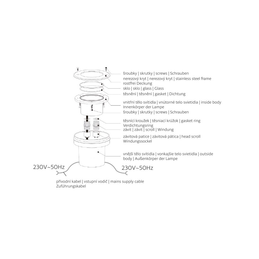 LED Lauko įvažiavimo šviestuvas ROAD LED/0,5W/230V IP67 3000K