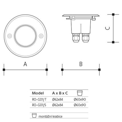 LED Lauko įvažiavimo šviestuvas ROAD LED/0,5W/230V IP67 3000K