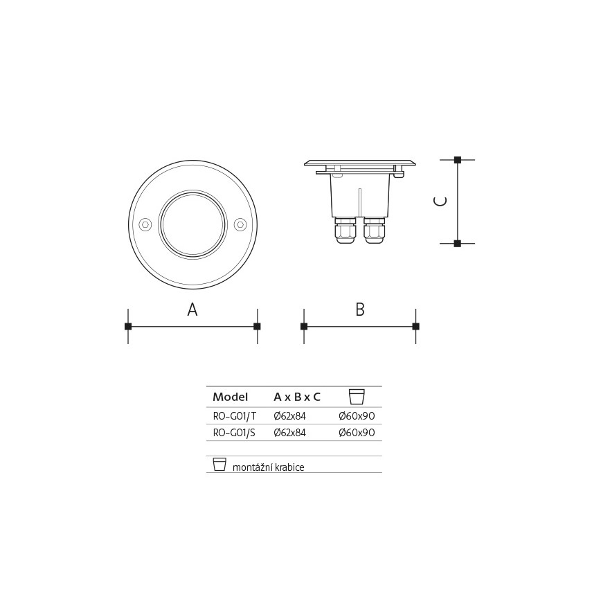 LED Lauko įvažiavimo šviestuvas ROAD LED/0,5W/230V IP67 3000K