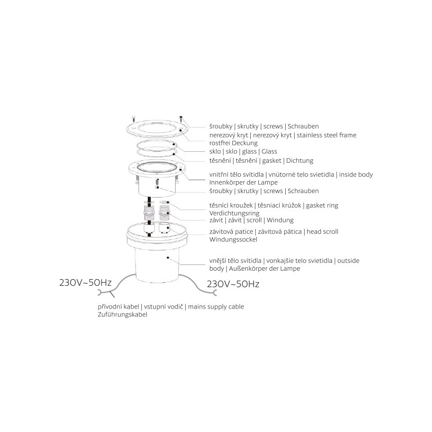 LED Lauko įvažiavimo šviestuvas ROAD LED/0,5W/230V IP67 6000K