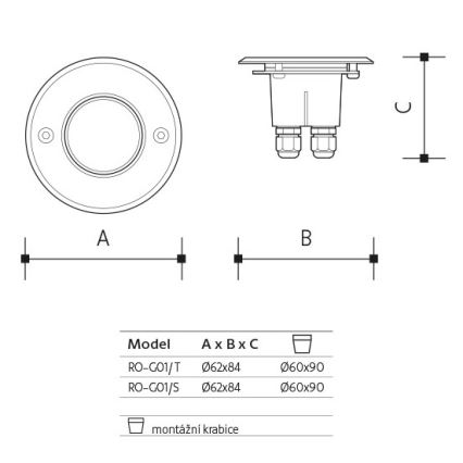 LED Lauko įvažiavimo šviestuvas ROAD LED/0,5W/230V IP67 6000K